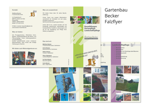 Gartenbau Becker Falzflyer